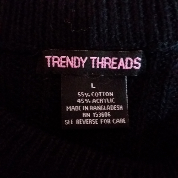 Trendy Threads Black Pullover Knit Sweater - Picture 5 of 5